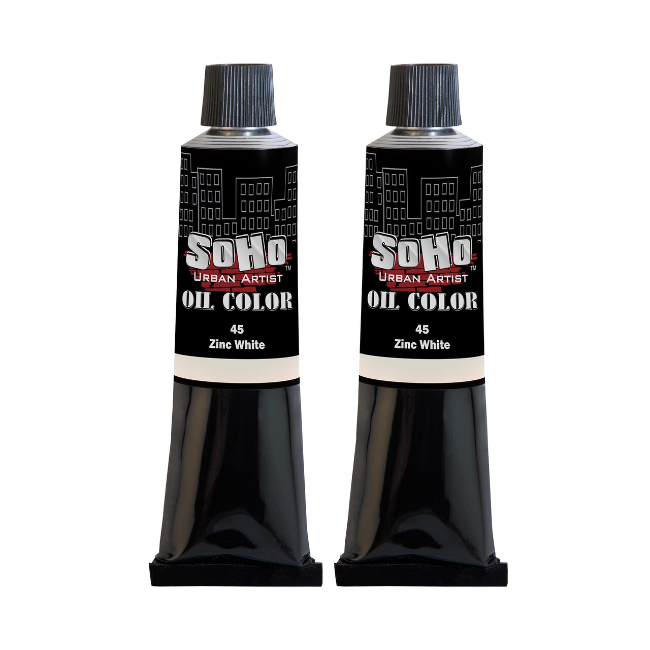 SoHo Urban Artist Oil Paint - 2 Pack, Zinc White 2 Pack - 170 ml Tube - Best Valued Oil Colors for Painting with Excellent Pigment Load